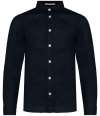 SP512 Spasso Kids Long Sleeve Linen Shirt Navy colour image
